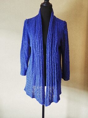 Fever Royal Blue Open-Front Knit Cardigan
